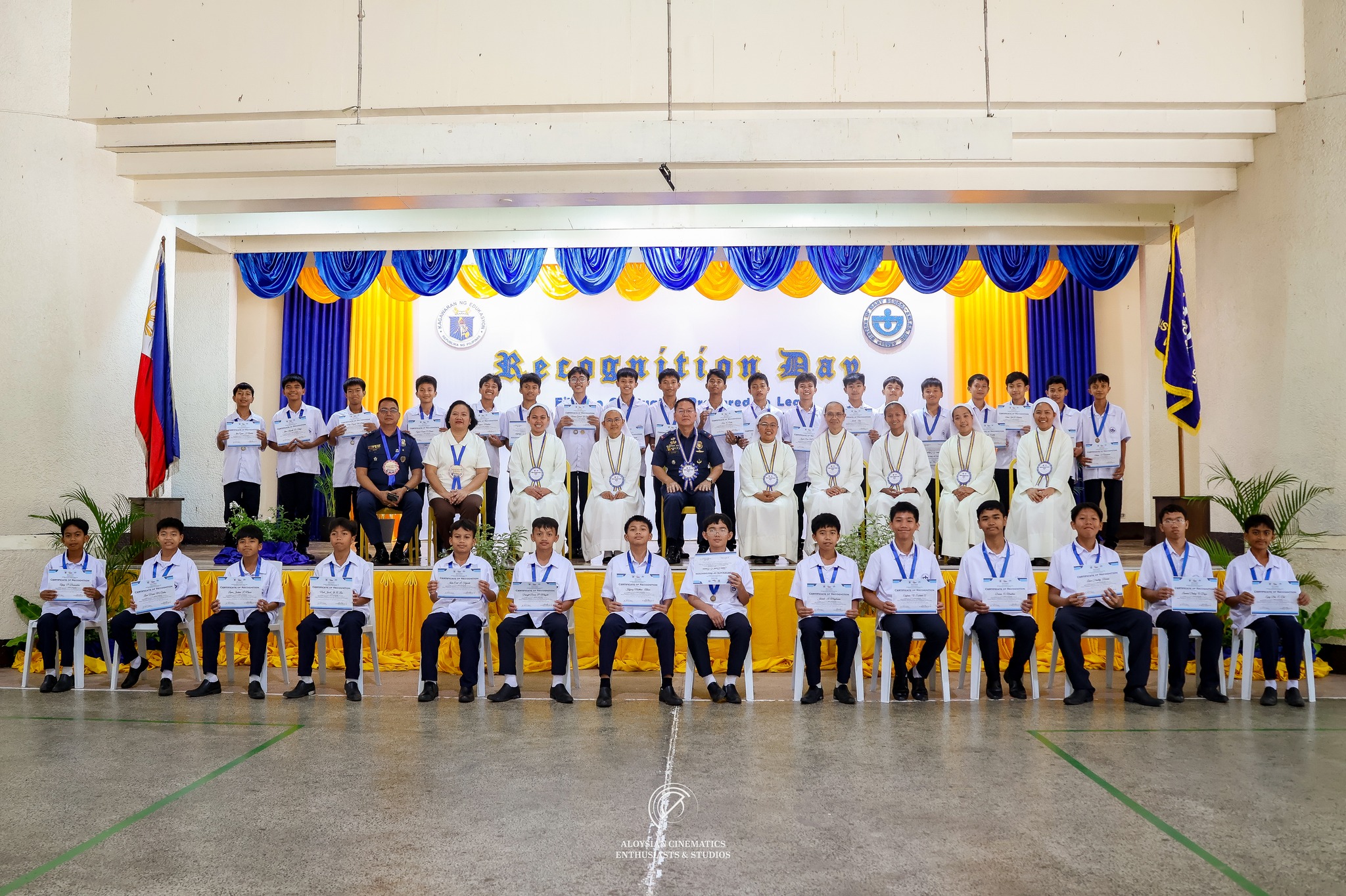 Students during recognition or graduation
